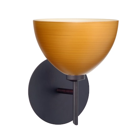 Besa Lighting Brella Mini Sconce, Oak, Bronze Finish, 1x40W Halogen 1SW-4679OK-BR